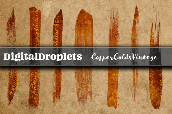 Copper Gold Vintage Brush Strokes: Elevate Your Design Aesthetic