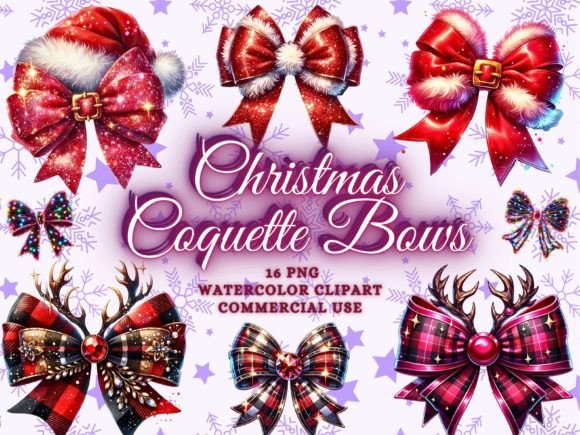 Elevate Holiday Designs with Coquette Bow PNGs