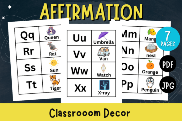 Enhance Visual Learning with Alphabet Posters Real Pictures