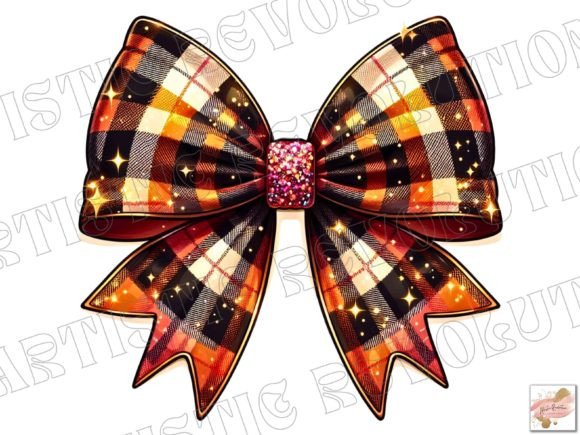 Fall Plaid Coquette Bow PNG: Elevate Your Autumn Designs