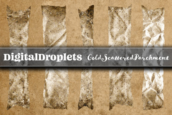 Gold Scattered 2: 20 FREE Washi Tapes for Digital Design
