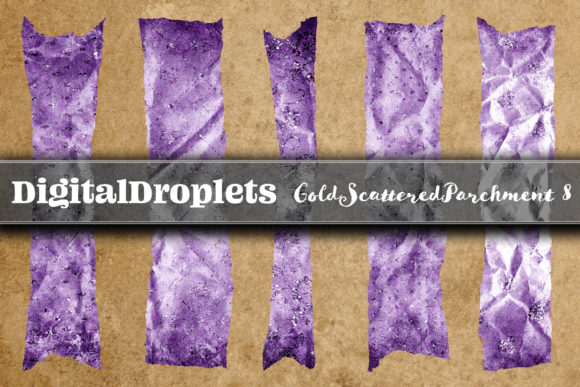 Gold Scattered Vol. 8: Versatile Torn Washi Tape Designs