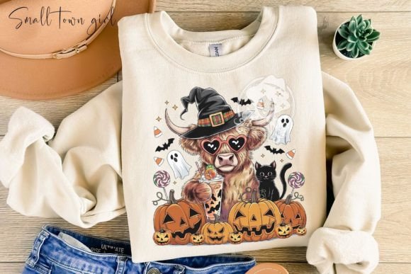 Halloween Highland Cow Png: A Charming Design Asset