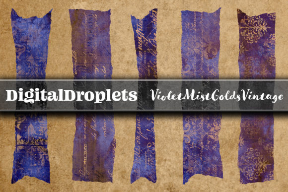 Violet Mist Golds: Elevate Designs with 180 Vintage Washi Tapes