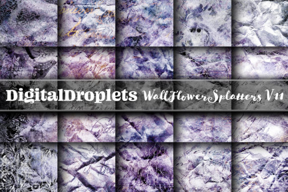 WallFlower Splatters 11: Textured Digital Papers for Design
